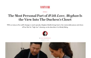 Finery Apron for Meghan Markle & Roy Choi featured on Vanity Fair
